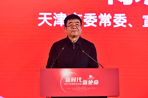 中共天津市委常委,宣传部部长陈浙闽 (于凯 摄)