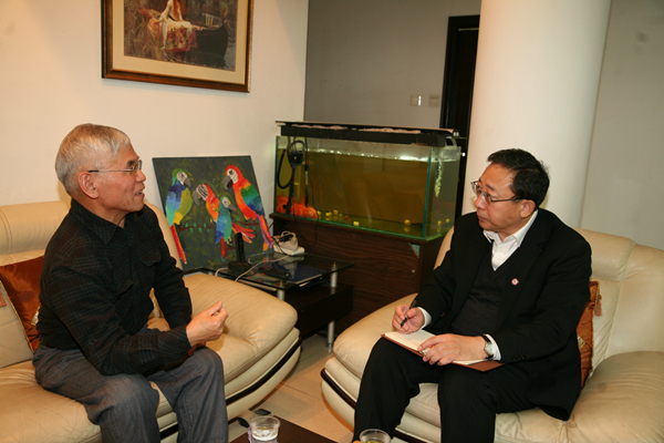 曹雪涛看望学校部分专家学者南开大学